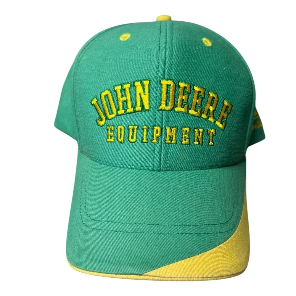John Deere Hat Green Yellow Adjustable Cap Farm Tractor‎ Logo Adult OS